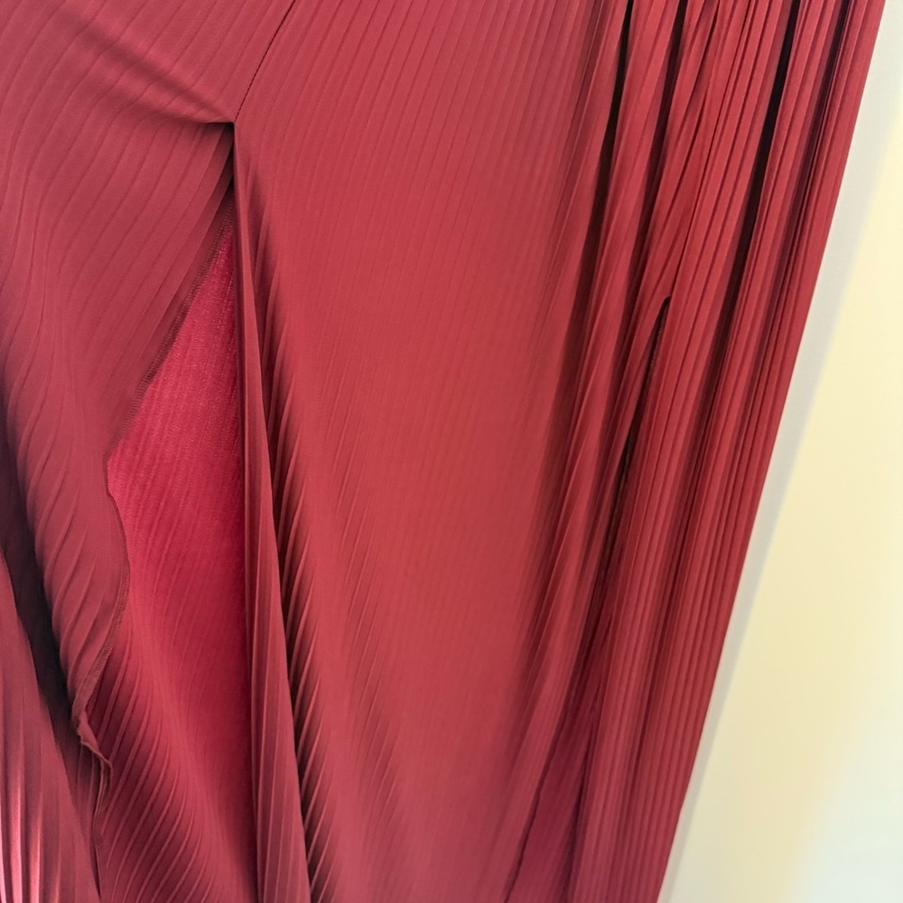 ASOS Burgundy Sleeveless Special Occasions Maxi Dress with Splits Size 8 - Picture 9 of 11